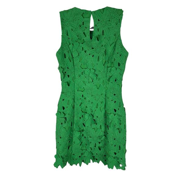 Endless Rose Floral Embroidered Mini Sheath Dress Garden Statement Green Small - Picture 8 of 10